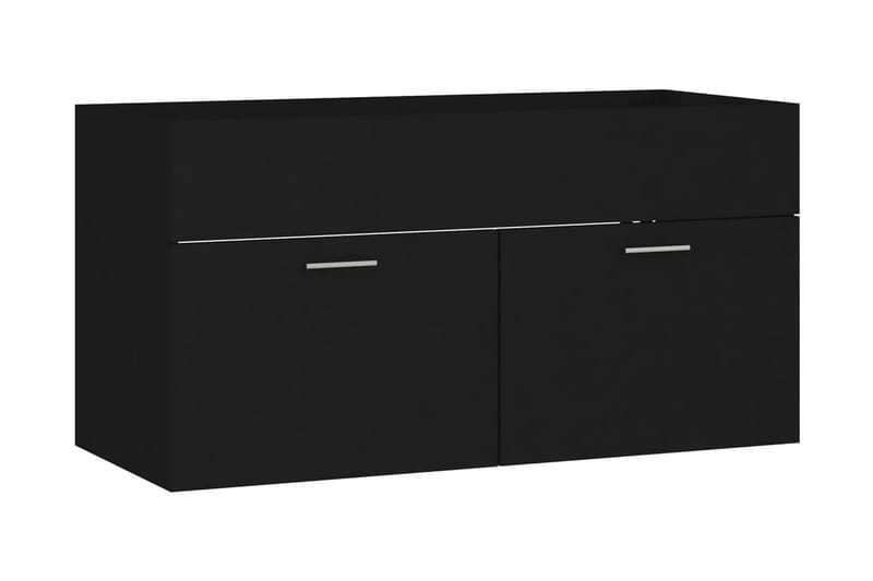 Tvättställsskåp svart 90x38,5x46 cm spånskiva - Svart - Hus & renovering - Kök & bad - Badrum - Badrumsmöbler & badrumsinredning - Tvättställsskåp & kommod
