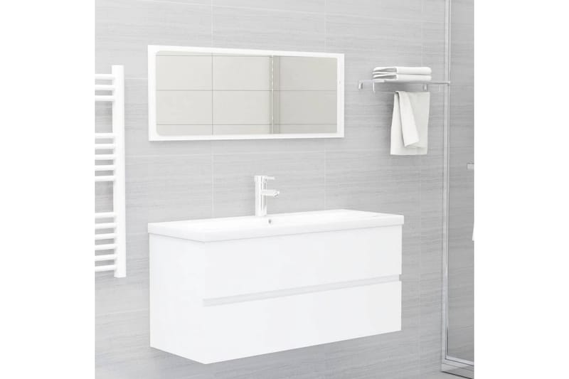 Tvättställsskåp vit 100x38,5x45 cm spånskiva - Vit - Hus & renovering - Kök & bad - Badrum - Badrumsmöbler & badrumsinredning - Tvättställsskåp & kommod