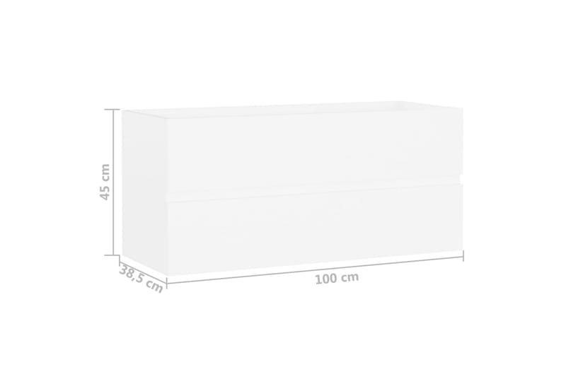 Tvättställsskåp vit 100x38,5x45 cm spånskiva - Vit - Hus & renovering - Kök & bad - Badrum - Badrumsmöbler & badrumsinredning - Tvättställsskåp & kommod