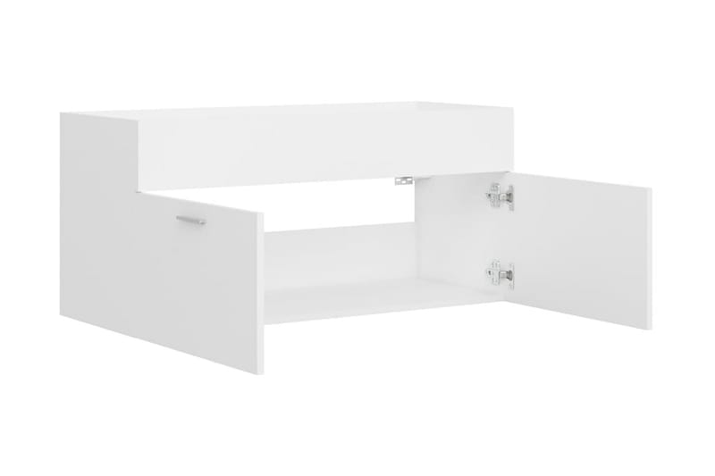 Tvättställsskåp vit 100x38,5x46 cm spånskiva - Vit - Hus & renovering - Kök & bad - Badrum - Badrumsmöbler & badrumsinredning - Tvättställsskåp & kommod