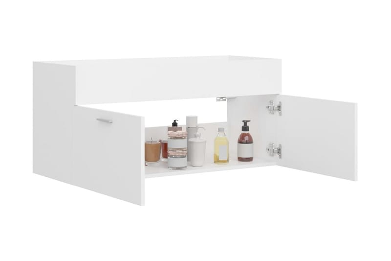 Tvättställsskåp vit 100x38,5x46 cm spånskiva - Vit - Hus & renovering - Kök & bad - Badrum - Badrumsmöbler & badrumsinredning - Tvättställsskåp & kommod