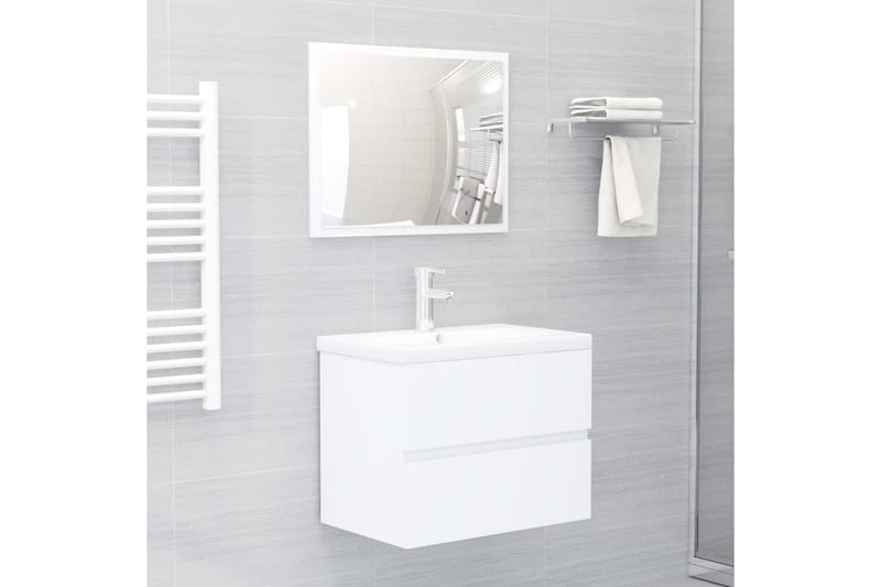 Tvättställsskåp vit 60x38,5x45 cm spånskiva - Vit - Hus & renovering - Kök & bad - Badrum - Badrumsmöbler & badrumsinredning - Tvättställsskåp & kommod