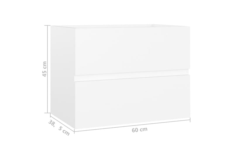 Tvättställsskåp vit 60x38,5x45 cm spånskiva - Vit - Hus & renovering - Kök & bad - Badrum - Badrumsmöbler & badrumsinredning - Tvättställsskåp & kommod