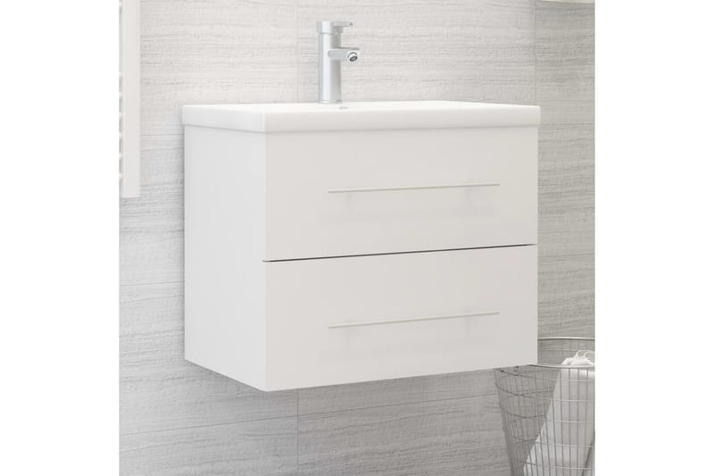 Tvättställsskåp vit 60x38,5x48 cm spånskiva - Vit - Hus & renovering - Kök & bad - Badrum - Badrumsmöbler & badrumsinredning - Tvättställsskåp & kommod