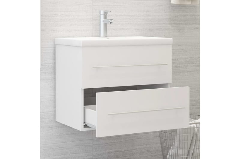 Tvättställsskåp vit 60x38,5x48 cm spånskiva - Vit - Hus & renovering - Kök & bad - Badrum - Badrumsmöbler & badrumsinredning - Tvättställsskåp & kommod