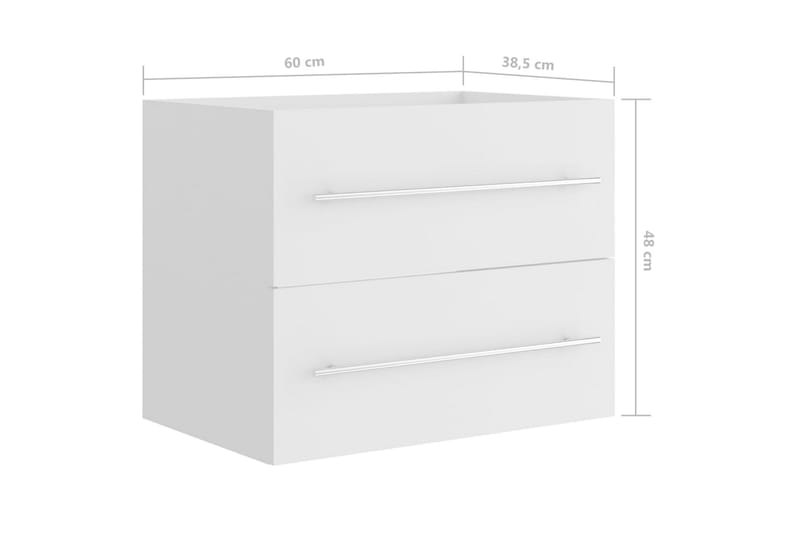 Tvättställsskåp vit 60x38,5x48 cm spånskiva - Vit - Hus & renovering - Kök & bad - Badrum - Badrumsmöbler & badrumsinredning - Tvättställsskåp & kommod