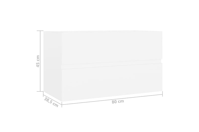 Tvättställsskåp vit 80x38,5x45 cm spånskiva - Vit - Hus & renovering - Kök & bad - Badrum - Badrumsmöbler & badrumsinredning - Tvättställsskåp & kommod