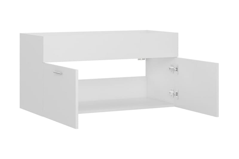 Tvättställsskåp vit 90x38,5x46 cm spånskiva - Vit - Hus & renovering - Kök & bad - Badrum - Badrumsmöbler & badrumsinredning - Tvättställsskåp & kommod