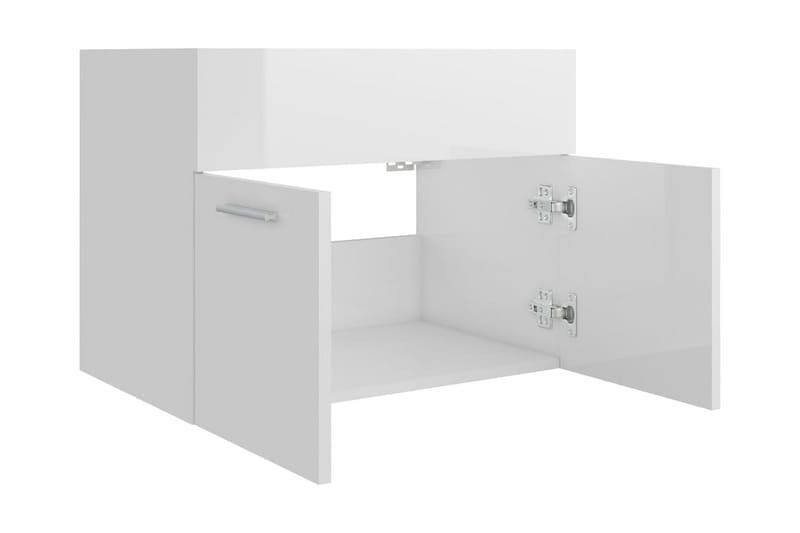 Tvättställsskåp vit högglans 60x38,5x46 cm spånskiva - Vit - Hus & renovering - Kök & bad - Badrum - Badrumsmöbler & badrumsinredning - Tvättställsskåp & kommod