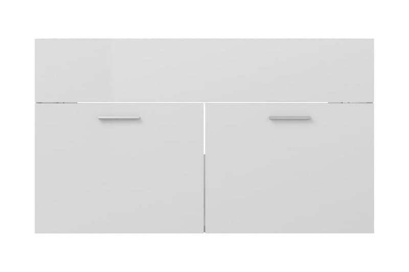 Tvättställsskåp vit högglans 80x38,5x46 cm spånskiva - Vit - Hus & renovering - Kök & bad - Badrum - Badrumsmöbler & badrumsinredning - Tvättställsskåp & kommod