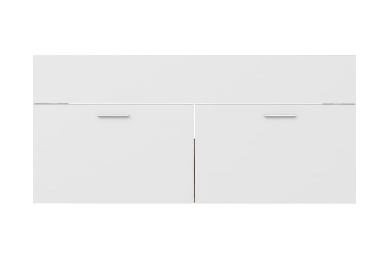 Tvättställsskåp vit och sonoma-ek 100x38,5x46 cm spånskiva - Vit - Tvättställsskåp & kommod