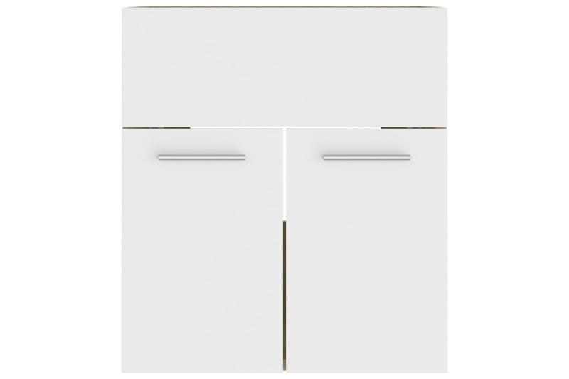 Tvättställsskåp vit och sonoma-ek 41x38,5x46 cm spånskiva - Vit - Hus & renovering - Kök & bad - Badrum - Badrumsmöbler & badrumsinredning - Tvättställsskåp & kommod