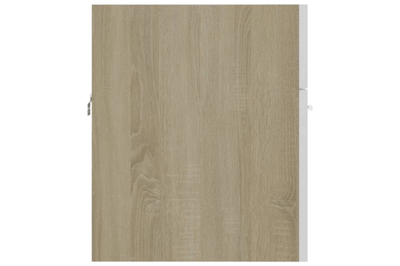 Tvättställsskåp vit och sonoma-ek 41x38,5x46 cm spånskiva - Vit - Hus & renovering - Kök & bad - Badrum - Badrumsmöbler & badrumsinredning - Tvättställsskåp & kommod