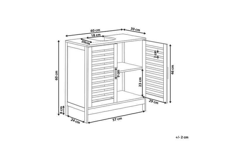Tvättställsskåp Missoula - Hus & renovering - Kök & bad - Badrum - Badrumsmöbler & badrumsinredning - Badrumsskåp