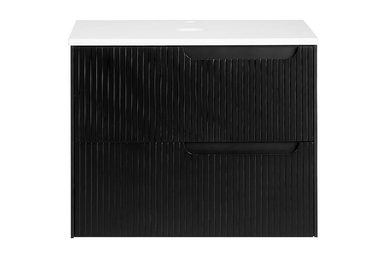 Tvättställsskåp Quintela Svart, Vit, 60x52x48 cm - Svart, Vit, 60x52x48 cm - Hus & renovering - Kök & bad - Badrum - Badrumsmöbler & badrumsinredning - Badrumsskåp