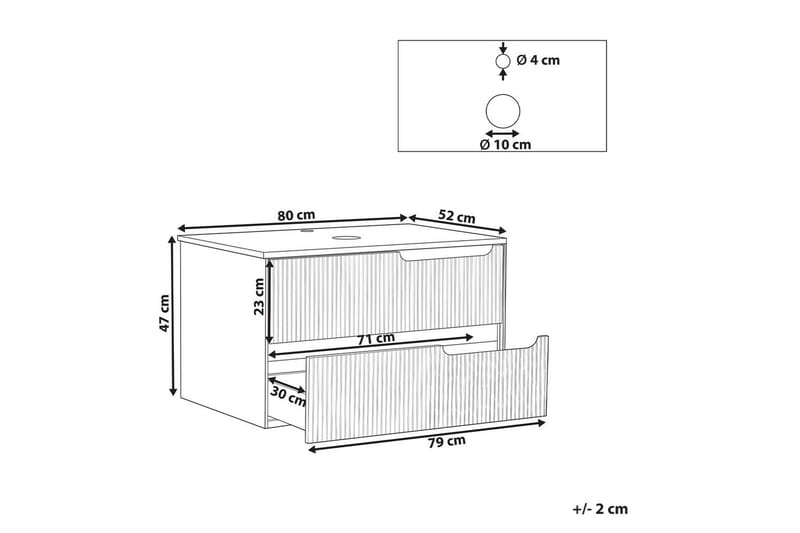 Tvättställsskåp Quintela Svart, Vit, 80x52x48 cm - Svart, Vit, 80x52x48 cm - Hus & renovering - Kök & bad - Badrum - Badrumsmöbler & badrumsinredning - Badrumsskåp