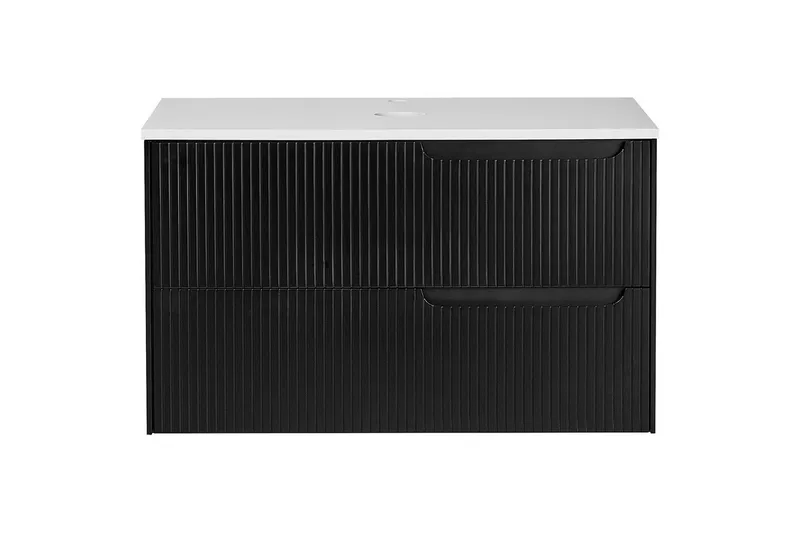 Tvättställsskåp Quintela Svart, Vit, 80x52x48 cm - Svart, Vit, 80x52x48 cm - Hus & renovering - Kök & bad - Badrum - Badrumsmöbler & badrumsinredning - Badrumsskåp