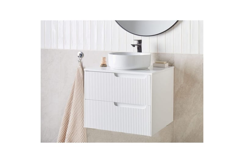 Tvättställsskåp Quintela Vit, 60x52x48 cm - Vit, 60x52x48 cm - Hus & renovering - Kök & bad - Badrum - Badrumsmöbler & badrumsinredning - Badrumsskåp
