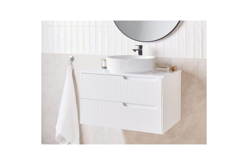 Tvättställsskåp Quintela Vit, 80x52x48 cm - Vit, 80x52x48 cm - Hus & renovering - Kök & bad - Badrum - Badrumsmöbler & badrumsinredning - Badrumsskåp