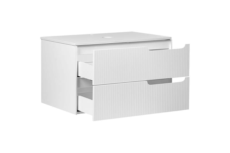 Tvättställsskåp Quintela Vit, 80x52x48 cm - Vit, 80x52x48 cm - Hus & renovering - Kök & bad - Badrum - Badrumsmöbler & badrumsinredning - Badrumsskåp