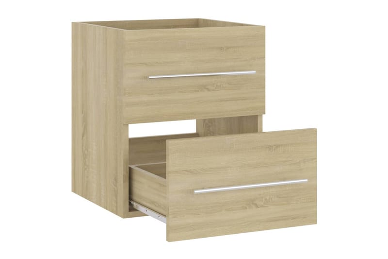 Tvättställsskåp sonoma-ek 41x38,5x48 cm spånskiva - Brun - Hus & renovering - Kök & bad - Badrum - Badrumsmöbler & badrumsinredning - Tvättställsskåp & kommod