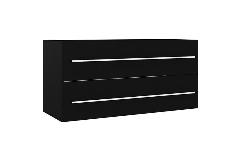 Tvättställsskåp svart 100x38,5x48 cm spånskiva - Svart - Hus & renovering - Kök & bad - Badrum - Badrumsmöbler & badrumsinredning - Tvättställsskåp & kommod