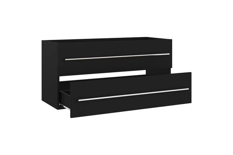 Tvättställsskåp svart 100x38,5x48 cm spånskiva - Svart - Hus & renovering - Kök & bad - Badrum - Badrumsmöbler & badrumsinredning - Tvättställsskåp & kommod
