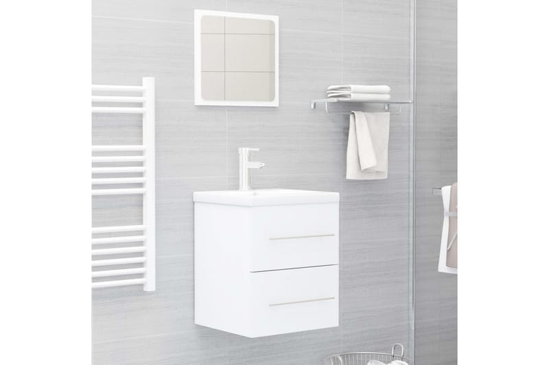 Tvättställsskåp vit 41x38,5x48 cm spånskiva - Vit - Hus & renovering - Kök & bad - Badrum - Badrumsmöbler & badrumsinredning - Tvättställsskåp & kommod