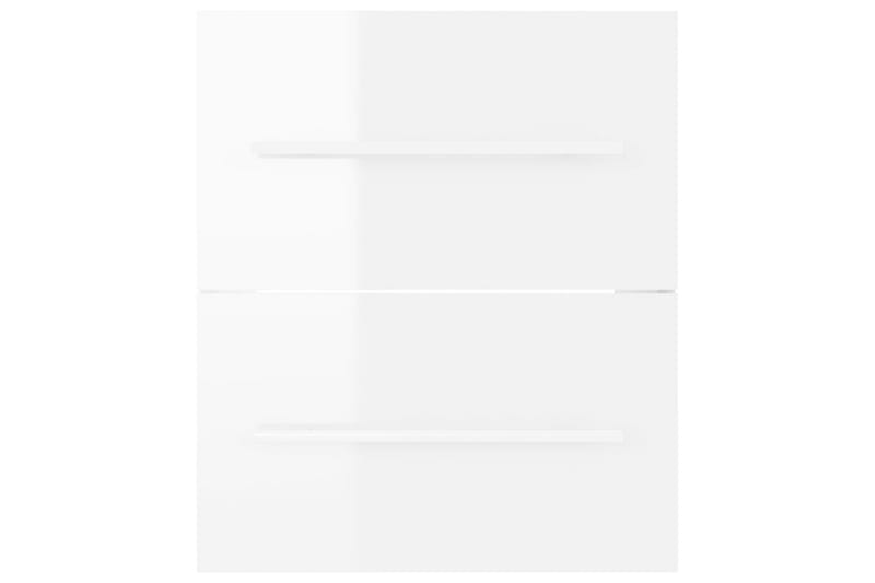 Tvättställsskåp vit högglans 41x38,5x48 cm spånskiva - Vit - Tvättställsskåp & kommod