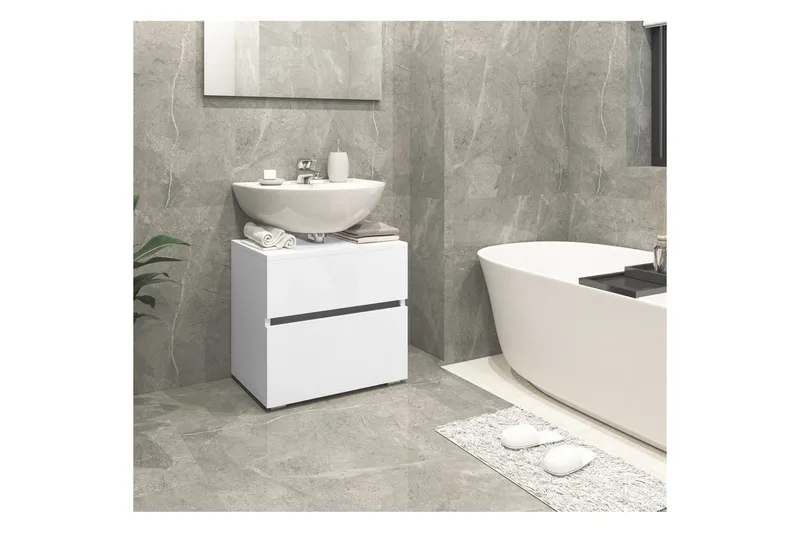 Tvättställsskåp Wisla 60x35x55 cm, Vit - 60x35x55 cm, Vit - Hus & renovering - Kök & bad - Badrum - Badrumsmöbler & badrumsinredning - Tvättställsskåp & kommod