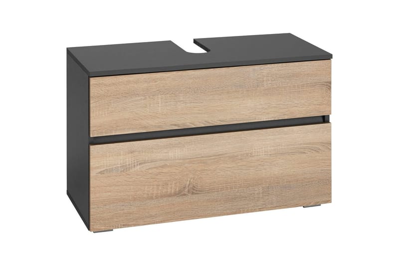 Tvättställsskåp Wisla 80x35x55 cm, Antracit/Ek - 80x35x55 cm, Antracit/Ek - Hus & renovering - Kök & bad - Badrum - Badrumsmöbler & badrumsinredning - Badrumsskåp