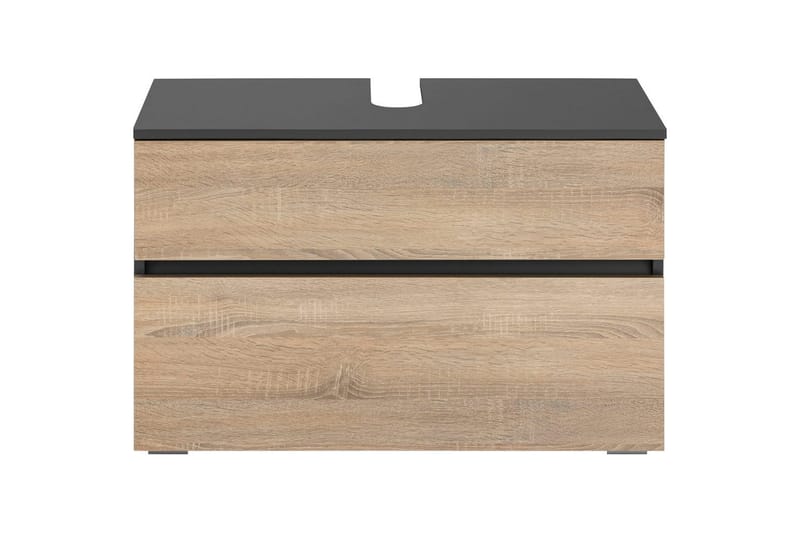 Tvättställsskåp Wisla 80x35x55 cm, Antracit/Ek - 80x35x55 cm, Antracit/Ek - Hus & renovering - Kök & bad - Badrum - Badrumsmöbler & badrumsinredning - Badrumsskåp