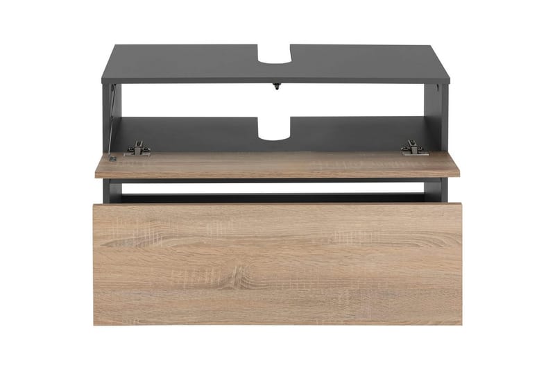 Tvättställsskåp Wisla 80x35x55 cm, Antracit/Ek - 80x35x55 cm, Antracit/Ek - Hus & renovering - Kök & bad - Badrum - Badrumsmöbler & badrumsinredning - Badrumsskåp
