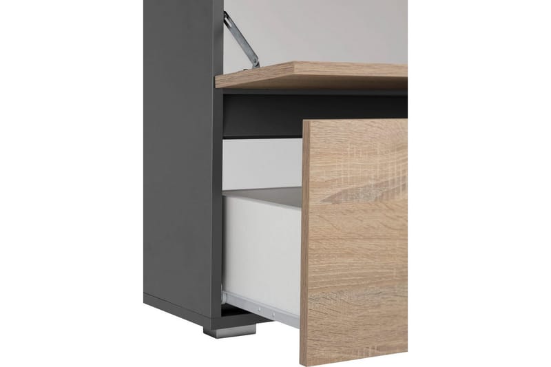 Tvättställsskåp Wisla 80x35x55 cm, Antracit/Ek - 80x35x55 cm, Antracit/Ek - Hus & renovering - Kök & bad - Badrum - Badrumsmöbler & badrumsinredning - Badrumsskåp