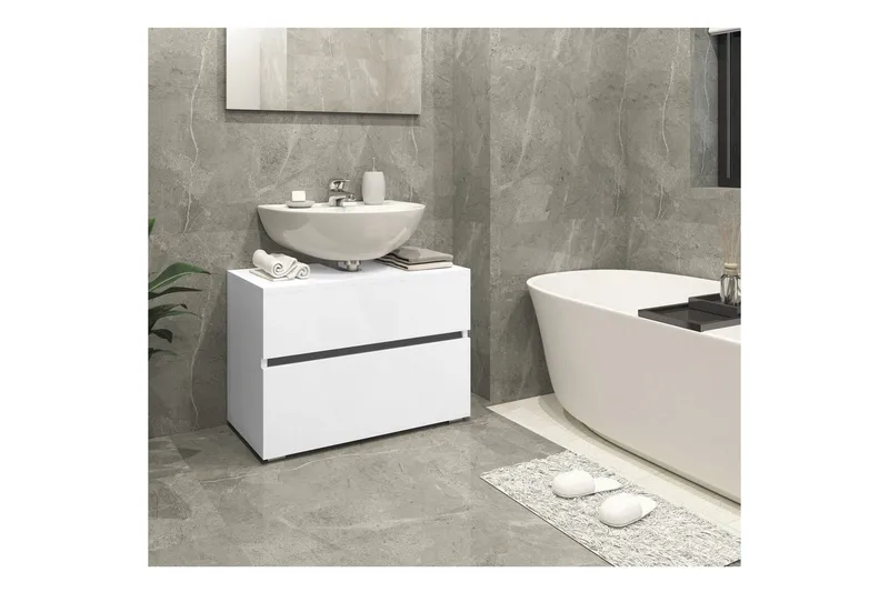 Tvättställsskåp Wisla 80x35x55 cm, Vit - 80x35x55 cm, Vit - Hus & renovering - Kök & bad - Badrum - Badrumsmöbler & badrumsinredning - Badrumsskåp