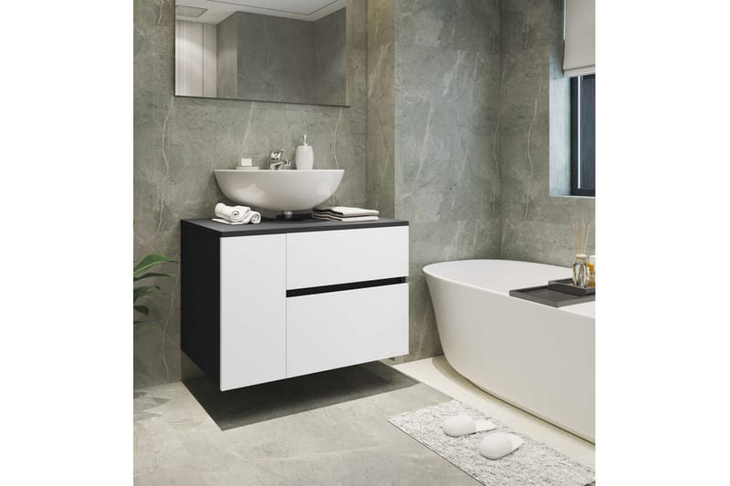 Tvättställsskåp Wisla 80x45x53 cm, Antracit/Vit - 80x45x53 cm, Antracit/Vit - Hus & renovering - Kök & bad - Badrum - Badrumsmöbler & badrumsinredning - Badrumsskåp