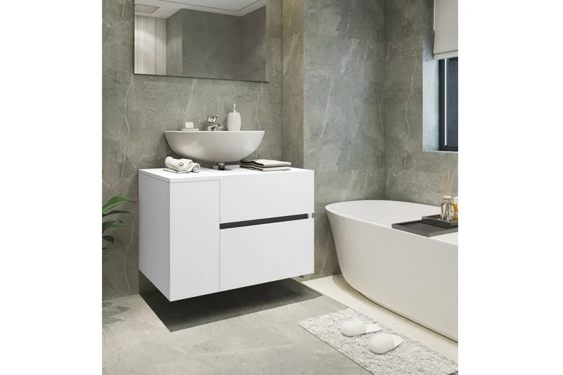 Tvättställsskåp Wisla 80x45x53 cm, Vit - 80x45x53 cm, Vit - Hus & renovering - Kök & bad - Badrum - Badrumsmöbler & badrumsinredning - Tvättställsskåp & kommod