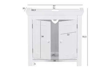 Tvättställsskåp Wohnling King Lackad MDF 2 Dörrar Modern - Hus & renovering - Kök & bad - Badrum - Badrumsmöbler & badrumsinredning - Badrumsskåp