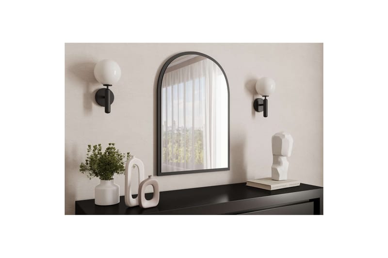 Ulren Badrumsspegel 60 cm - Svart - Hus & renovering - Kök & bad - Badrum - Badrumsmöbler & badrumsinredning - Badrumsspegel