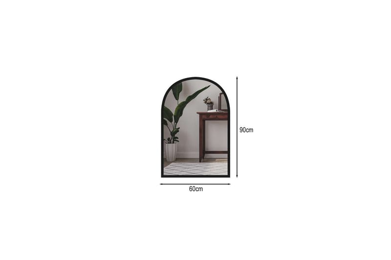 Ulren Badrumsspegel 60 cm - Svart - Hus & renovering - Kök & bad - Badrum - Badrumsmöbler & badrumsinredning - Badrumsspegel