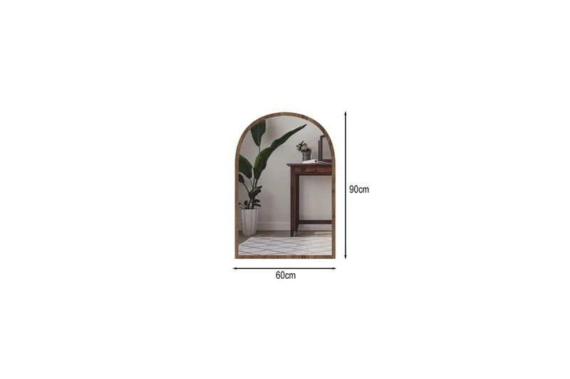 Ulren Badrumsspegel 60 cm - Valnöt - Hus & renovering - Kök & bad - Badrum - Badrumsmöbler & badrumsinredning - Badrumsspegel