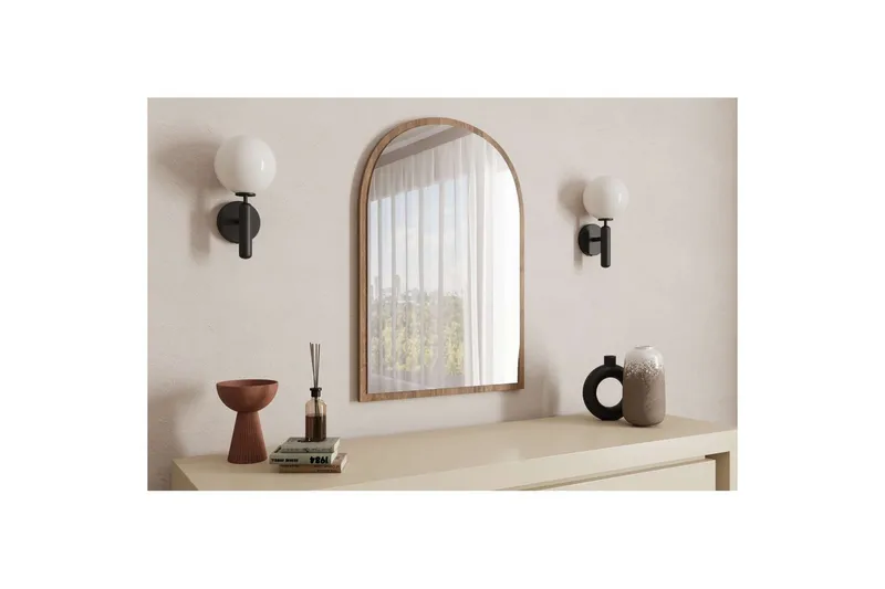 Ulren Badrumsspegel 60 cm - Valnöt - Hus & renovering - Kök & bad - Badrum - Badrumsmöbler & badrumsinredning - Badrumsspegel