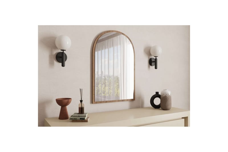 Ulren Badrumsspegel 60 cm - Valnöt - Hus & renovering - Kök & bad - Badrum - Badrumsmöbler & badrumsinredning - Badrumsspegel