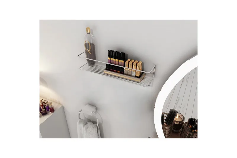 Vägghylla Moren Makyaj Rafi Krom - Krom - Hus & renovering - Kök & bad - Badrum - Badrumsmöbler & badrumsinredning - Badrumshylla