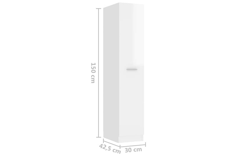 Apoteksskåp 30x42,5x150 cm spånskiva - Vit - Tvättskåp - Väggskåp & högskåp - Badrumsskåp