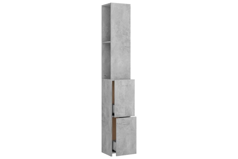 Badrumsskåp betonggrå 25x25x170 cm spånskiva - Grå - Tvättskåp - Väggskåp & högskåp - Badrumsskåp