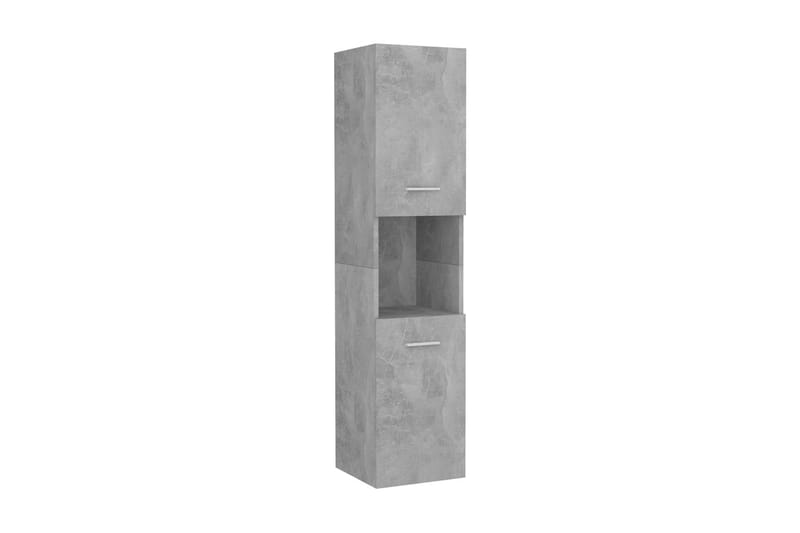 Badrumsskåp betonggrå 30x30x130 cm spånskiva - Grå - Tvättskåp - Väggskåp & högskåp - Badrumsskåp