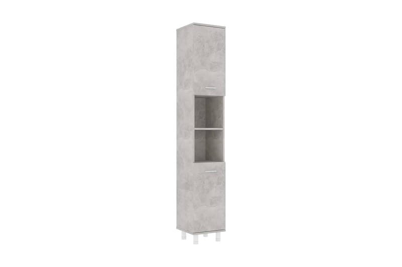 Badrumsskåp betonggrå 30x30x179 cm spånskiva - Grå - Badrumsskåp - Tvättskåp - Väggskåp & högskåp