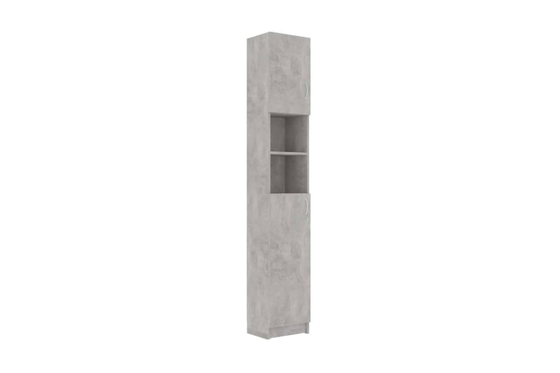 Badrumsskåp betonggrå 32x25,5x190 cm spånskiva - Grå - Tvättskåp - Väggskåp & högskåp - Badrumsskåp