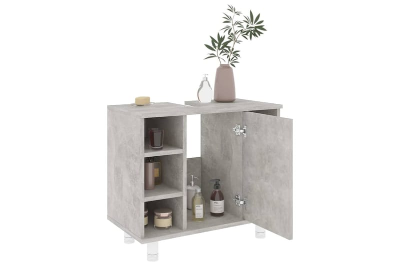 Badrumsskåp betonggrå 60x32x53,5 cm spånskiva - Grå - Hus & renovering - Kök & bad - Badrum - Badrumsmöbler & badrumsinredning - Väggskåp & högskåp